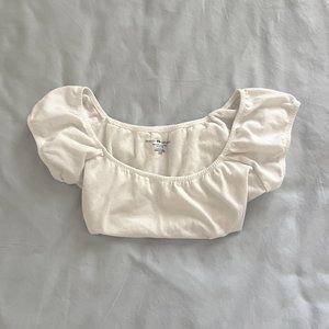 Brandy Melville Cream and White Crop Top